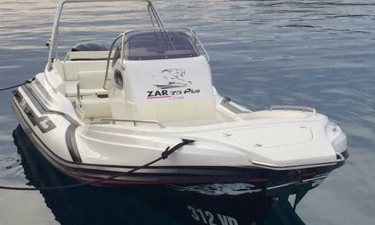 Hire ZAR Formenti 75 Plus Rigid Inflatable Boat in Tribunj - Bareboat and Skippered Options!