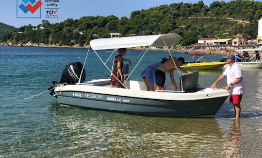 Rent this brand new boat for a day and explore Skiathos beaches!!