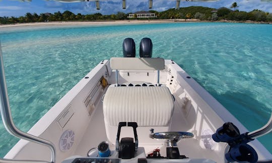 ¡Gran consola Pro Line 25 Sport Center para recorrido privado en barco por Exuma!