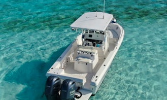 Private Swimming with the Shark's on Compass Cay Tour with  Pro Line 25 Sport Center console!