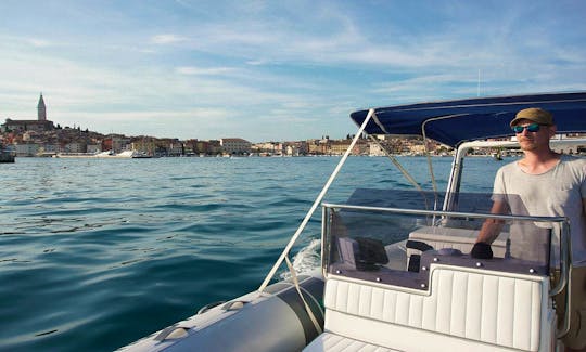 Speedboat Tours around the Rovinj Archipelago with Ragusa 750 RIB