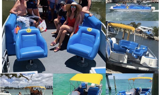 Alquiler de botes: ¡pontón Sundancer de 24 pies en Miami!