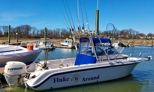 Fishing Charter On 25ft ''Fluke n’ Around'' Wellcraft Boat in Union Beach, New Jersey
