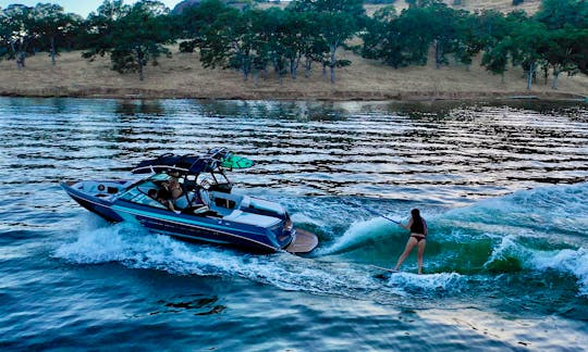 Premier Air Nautique Wake Surf Boat on Lake Tulloch