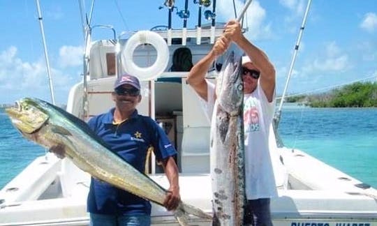 Cancun Fishing Charter if you don't fish you don't pay! Charter 31' Bertram Sportfishing Yacht for up to 6 pax