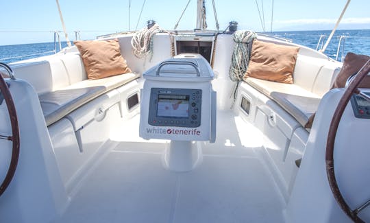 3h Beneteau Cyclades Sailboat Exclusive Whale Watching Trip in Tenerife