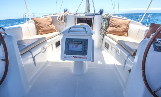 3h Beneteau Cyclades Sailboat Exclusive Whale Watching Trip in Tenerife