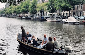 Rent a 18 ft steel canal boat in Amsterdam, Netherlands