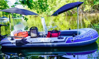 4 person Inflatable Boat with Troll motor For Rent In North Miami, Florida