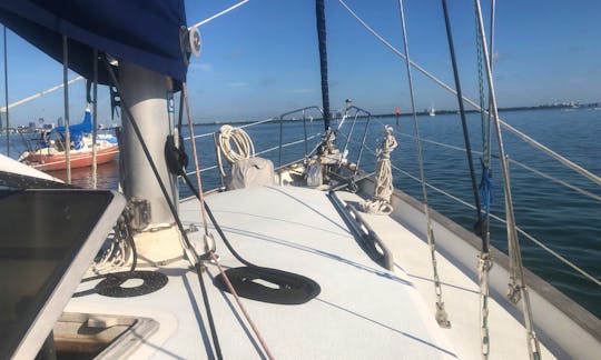 ALL FEES INCLUDED! 38’ Morgan Sailboat Rental in Miami Beach.