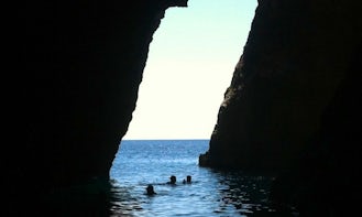 3 CAVES TOUR - BLUE CAVE, GREEN CAVE . MONK SEAL CAVE & STINIVA BAY