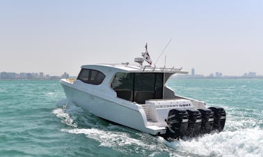 Bateau à moteur Silver Craft de 47 pieds Captained Charter à Fujairah - Excursions en bateau, excursion de pêche et bateau de fête pouvant accueillir jusqu'à 12 personnes !