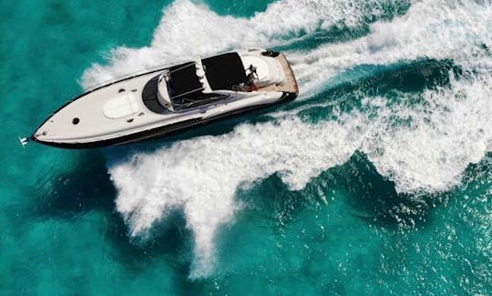 60ft Sunseeker Private Luxury Yacht! Enjoy Snorkel and Isla Mujeres for 4 hours up to 18 pax