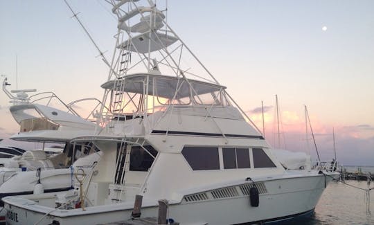 Biggest Private 65ft Hatteras Luxury Yacht up to 28 pax in Cancún, Quintana Roo