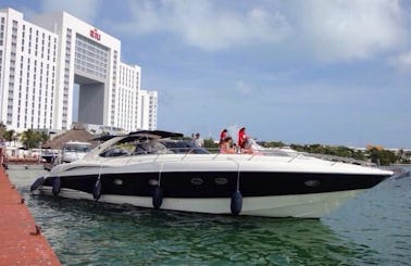 Charter the Luxury Yacht 60ft Sunseeker in Cancun, Mexico up to 18 pax