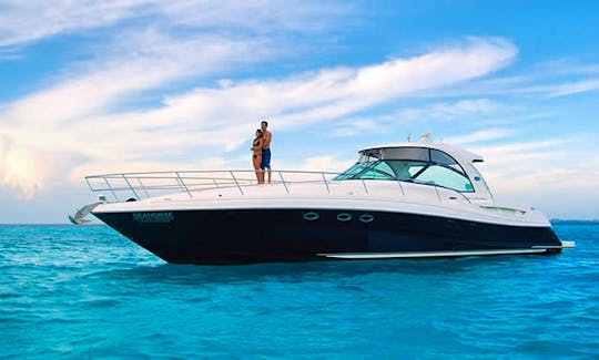 Beautiful Yacht 60ft Sundancer Power Mega Yacht Charter in Cancun up to 18 pax