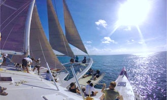 Leisurely Aneecha Sailing Catamaran available for a group charter in Bali