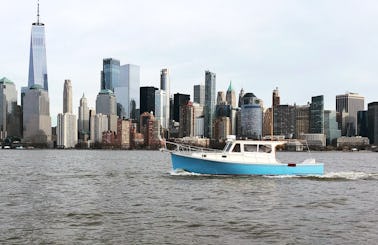 Classic Picnic Motorboat in New York Harbor