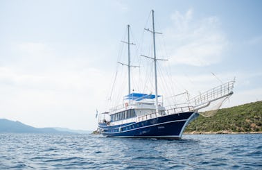 Captained Charter 90' Sailing Gulet in Skiathos Island!