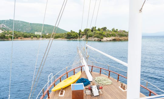 Captained Charter 90' Sailing Gulet in Skiathos Island!
