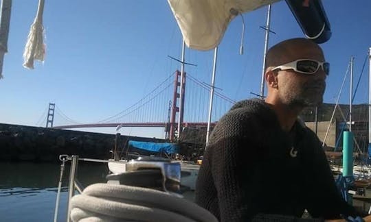 Curated Sailing Experience from the Golden Gate Bridge: Islander 36 Sailboat