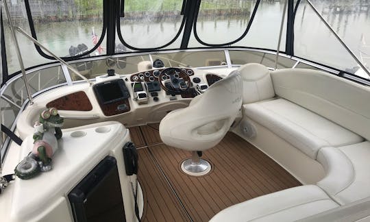 Chartered 459 Motor Yacht Rental Package in Great South Bay for Day And Sunset Trips