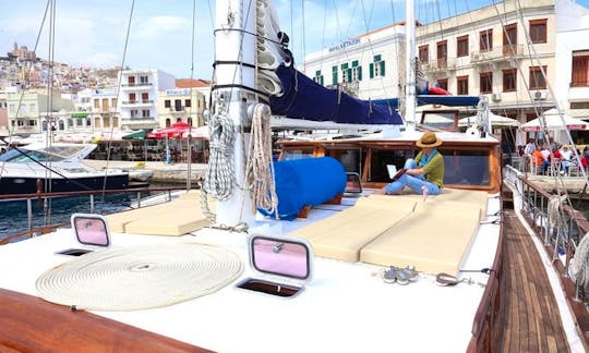 Sailing 70' Greek Gulet for Private Charter in Mikonos, Greece