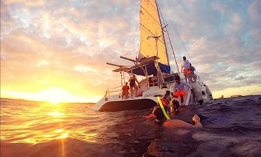 Catamarán de vela de 4 horas en alquiler en Punta Sam, Cancún