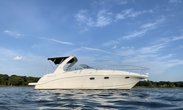 Location d'un bateau de croisière à cabine de 35 pieds sur le lac Lewisville