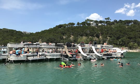 Double Decker Pontoon Party Boat on Lake Travis