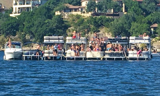 Double Decker Pontoon Party Boat on Lake Travis
