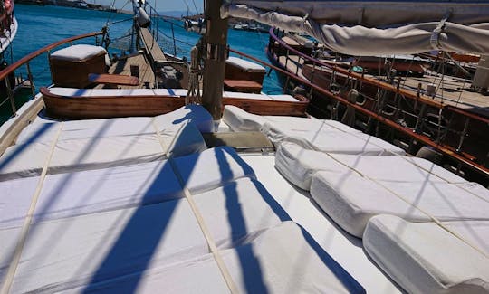 Private Charter for Daily Weekly Cruise Onboard 66' Sailing Gulet for 10 People in Bodrum