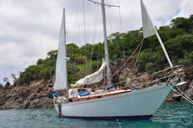 Half Day Private Charter in US Virgins Islands onboard 43' Wooden Sailing Yacht "Cimarron" with Captain Rick