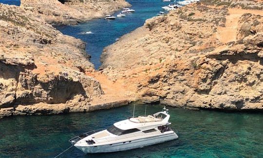 Luxury Yacht Charter Princess 60 Fly with Professional Captain and Crew in Ta' Xbiex, Malta