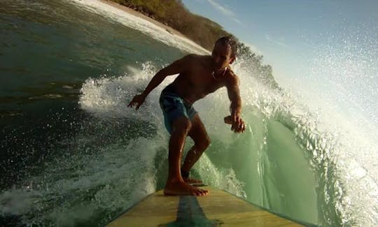 Aula de surfe com instrutor bilíngue na Província de Puntarenas, Costa Rica