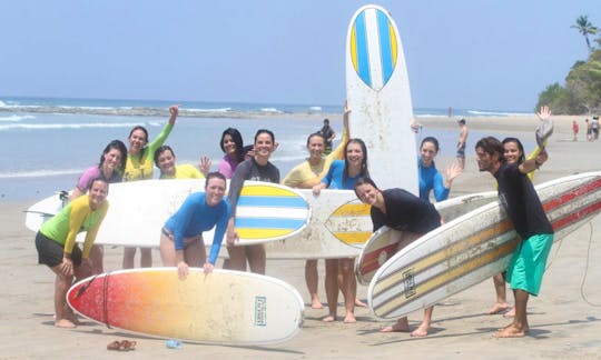 Beginner and Intermediate Surf Lesson in Santa Teresa