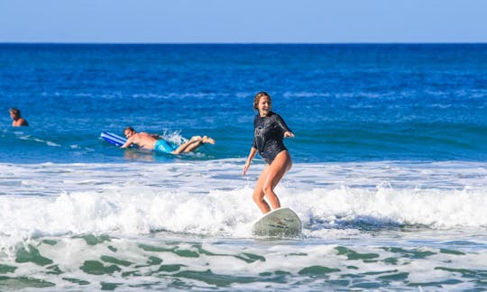 Beginner and Intermediate Surf Lesson in Santa Teresa