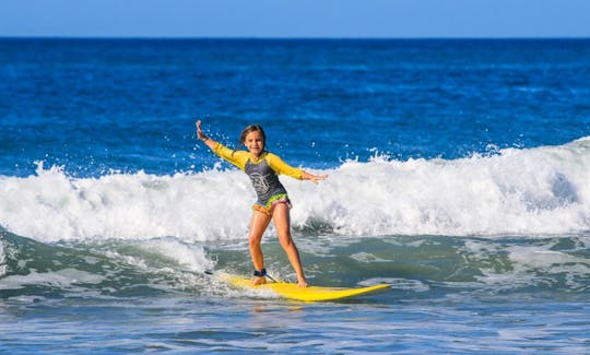 Beginner and Intermediate Surf Lesson in Santa Teresa