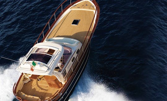Book the 36 Hard Top Gozzo Boat Rental in Piano di Sorrento, Campania