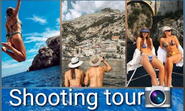 Boat Shooting Tour in Positano on board Faeton Moraga1040 Fly