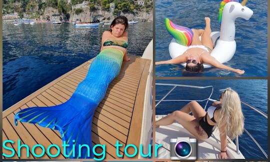 Boat Shooting Tour in Positano on board Faeton Moraga1040 Fly