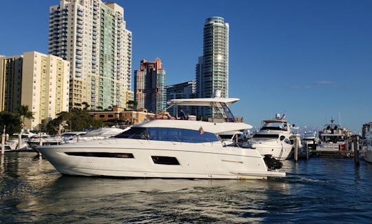 56' Prestige Power Mega Yacht Rental in Miami Beach, Florida