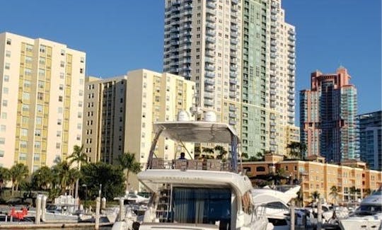 56' Prestige Power Mega Yacht Rental in Miami Beach, Florida