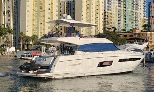 56' Prestige Power Mega Yacht Rental in Miami Beach, Florida