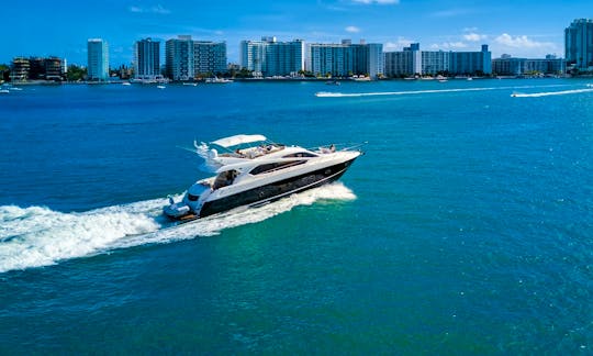 70' Sunseeker Manhattan Power Mega Yacht Charter in Miami Beach, Florida