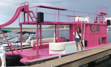 Incroyable péniche de fête rose de 40 pieds à Peoria, en Arizona