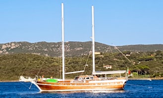 Italy, Sardinia 85' Sailing Gulet Boat rental Cruise With Captain in Porto Cervo