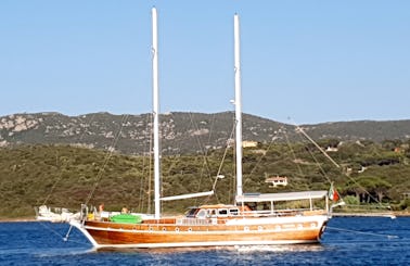 Italy, Sardinia 85' Sailing Gulet Boat rental Cruise With Captain in Porto Cervo