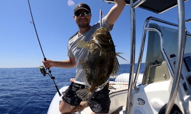 スプリットからブラチ島とソルタ諸島への半日釣り体験