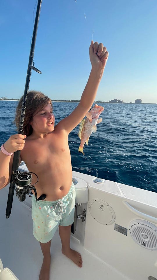 Matériel léger et pêche en haute mer sur la console centrale des Everglades de 32 pieds